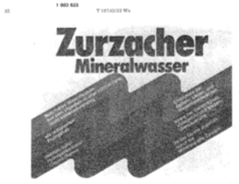 Zurzacher Mineralwasser Logo (DPMA, 23.08.1978)