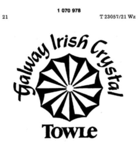 TOWLE Galway Irish Crystal Logo (DPMA, 14.12.1983)