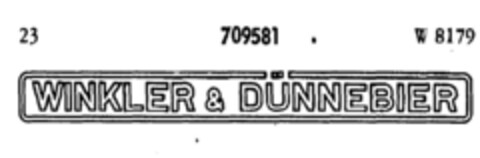 WINKLER & DÜNNEBIER Logo (DPMA, 09.10.1956)
