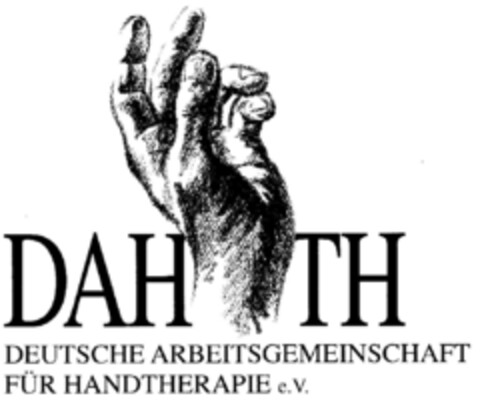 DAH TH DEUTSCHE ARBEITSGEMEINSCHAFT FÜR HANDTHERAPIE e.V. Logo (DPMA, 28.07.2000)