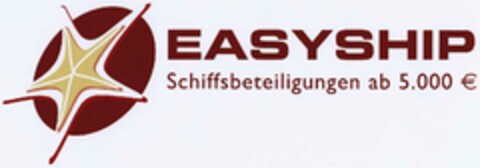 EASYSHIP Schiffsbeteiligungen ab 5.000 €) Logo (DPMA, 09/03/2002)