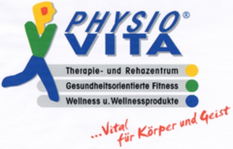 Physio Vita ...Vital für Körper und Geist Logo (DPMA, 01/16/2004)