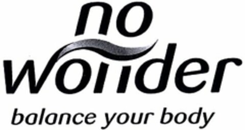 no wonder balance your body Logo (DPMA, 12.07.2005)