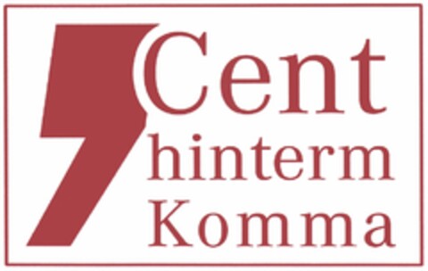 Cent hinterm Komma Logo (DPMA, 05.01.2007)