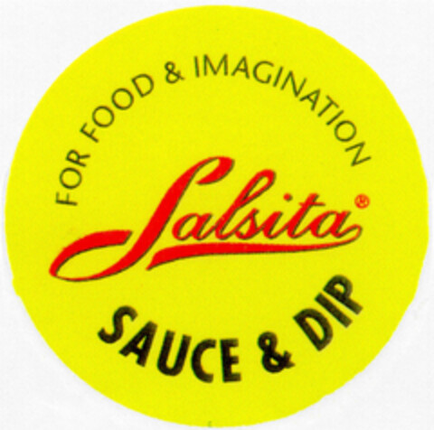 Salsita FOR FOOD & IMAGINATION SAUCE & DIP Logo (DPMA, 23.09.1995)