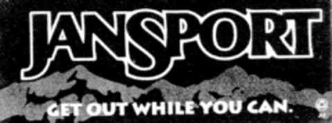 JANSPORT GET OUT WHILE YOU CAN. Logo (DPMA, 11.03.1996)