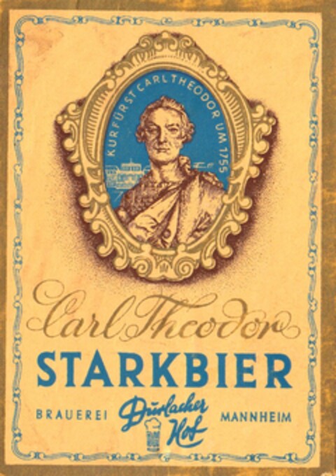 Carl Theodor STARKBIER Brauerei Durlacher Hof Mannheim Logo (DPMA, 03.12.1952)