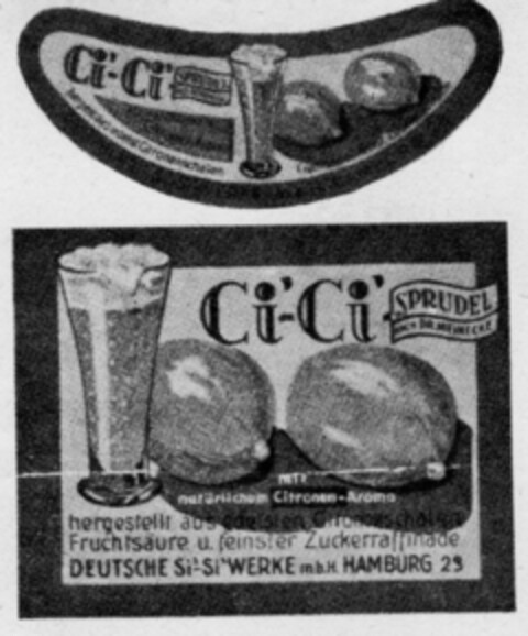 Ci'-Ci' SPRUDEL NACH DR. MEINECKE Logo (DPMA, 06/10/1929)