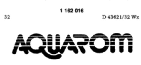 AQUAROM Logo (DPMA, 30.07.1987)