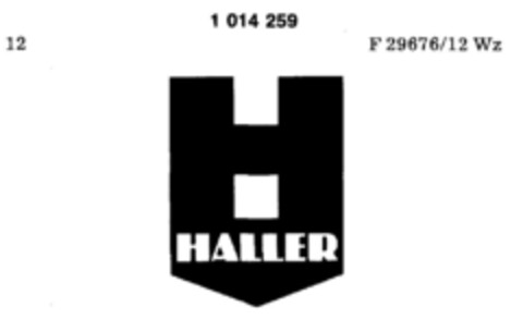 HALLER H Logo (DPMA, 21.02.1980)