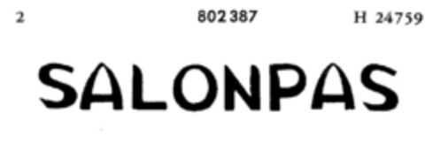 SALONPAS Logo (DPMA, 25.03.1964)