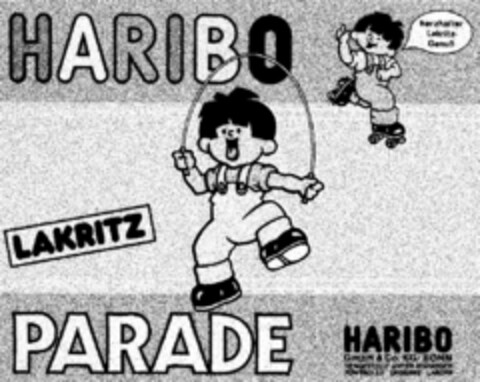 HARIBO PARADE LAKRITZ Logo (DPMA, 05.11.1982)