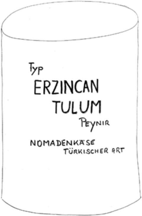 Typ ERZINCAN TULUM Peynir Nomadenkäse Türkischer Art Logo (DPMA, 12.06.1993)