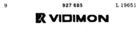 VIDIMON Logo (DPMA, 29.12.1973)