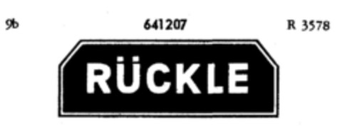 RÜCKLE Logo (DPMA, 11.08.1952)