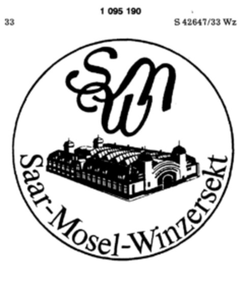 smw Saar-Mosel-Winzersekt Logo (DPMA, 06.12.1985)