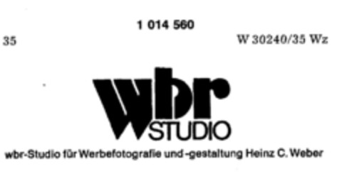 wbr STUDIO Logo (DPMA, 11/23/1979)