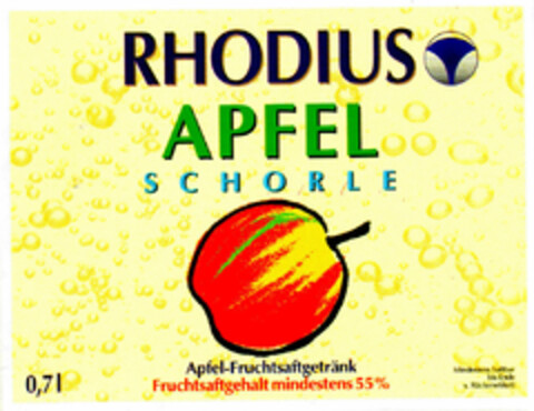 RHODIUS APFEL SCHORLE Logo (DPMA, 25.08.2000)