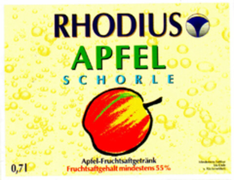 RHODIUS APFEL SCHORLE Logo (DPMA, 08/25/2000)