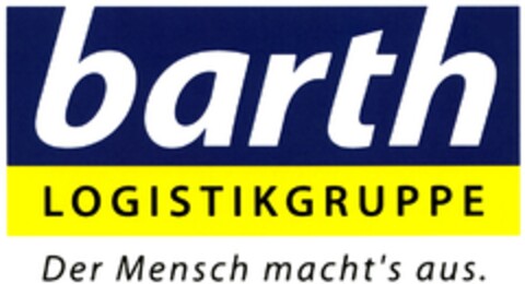 barth LOGISTIKGRUPPE Der Mensch macht's aus. Logo (DPMA, 03.04.2008)