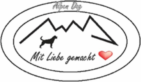 Alpen Dog Mit Liebe gemacht Logo (DPMA, 25.02.2023)