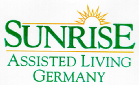 SUNRISE ASSISTED LIVING GERMANY Logo (DPMA, 05.03.2002)