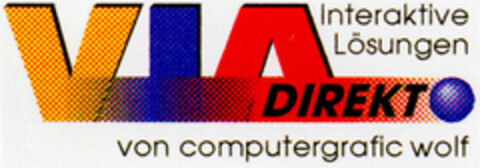 VIA DIREKT Interaktive Lösungen von computergrafic wolf Logo (DPMA, 02.11.1995)