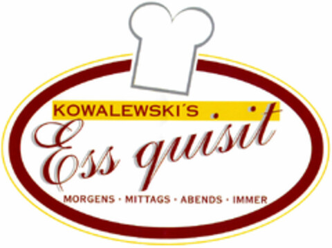 KOWALEWSKI`S  Ess quisit MORGENS · MITTAGS · ABENDS · IMMER Logo (DPMA, 15.11.1996)