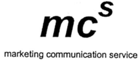 mcs marketing communication service Logo (DPMA, 10/02/1997)