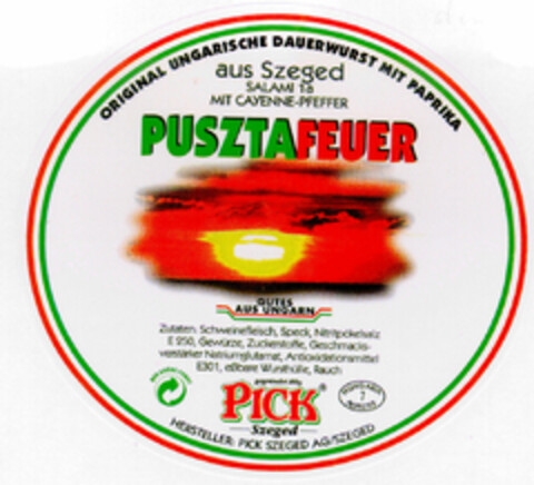 PUSZTAFEUER Logo (DPMA, 15.04.1998)