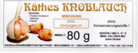Käthes KNOBLAUCH Logo (DPMA, 05.05.1998)