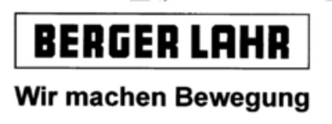 BERGER LAHR Wir machen Bewegung Logo (DPMA, 28.08.1998)