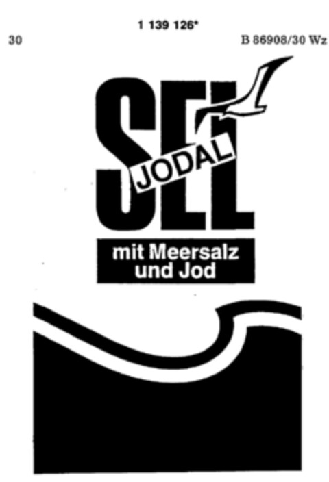 SEL JODAL mit Meersalz und Jod Logo (DPMA, 22.03.1989)