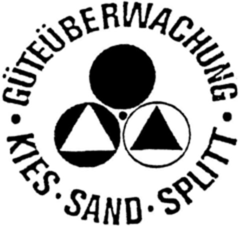 GÜTEÜBERWACHUNG KIES SAND SPLITT Logo (DPMA, 27.10.1993)