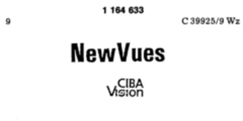 NewVues CIBA Vision Logo (DPMA, 12.12.1989)