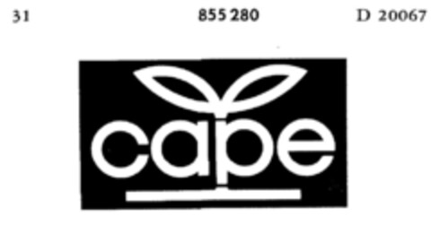 cape Logo (DPMA, 30.08.1966)