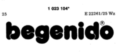 begenido Logo (DPMA, 10.06.1981)