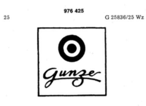 gunze Logo (DPMA, 15.02.1978)