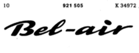 Bel-air Logo (DPMA, 11.10.1973)