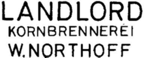 LANDLORD KORNBRENNEREI W.NORTHOFF Logo (DPMA, 09/19/1974)