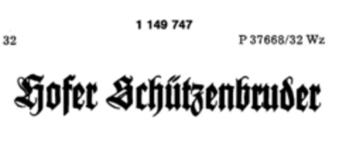 Hofer Schützenbruder Logo (DPMA, 02/20/1989)