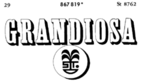 GRANDIOSA Logo (DPMA, 11.10.1969)