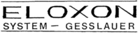 ELOXON SYSTEM - GESSLAUER Logo (DPMA, 27.07.1992)