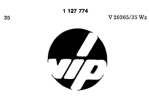 vip Logo (DPMA, 16.07.1987)