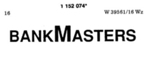 BANKMASTERS Logo (DPMA, 09/04/1989)