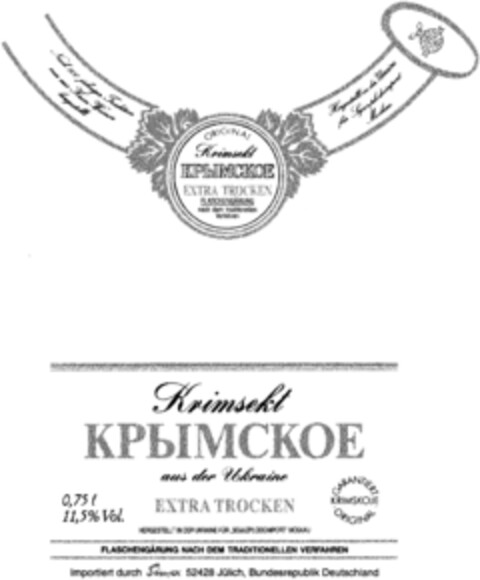 Krimsekt EXTRA TROCKEN Simex Logo (DPMA, 24.09.1990)