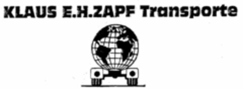 KLAUS E.H.ZAPF Transporte Logo (DPMA, 26.02.1987)