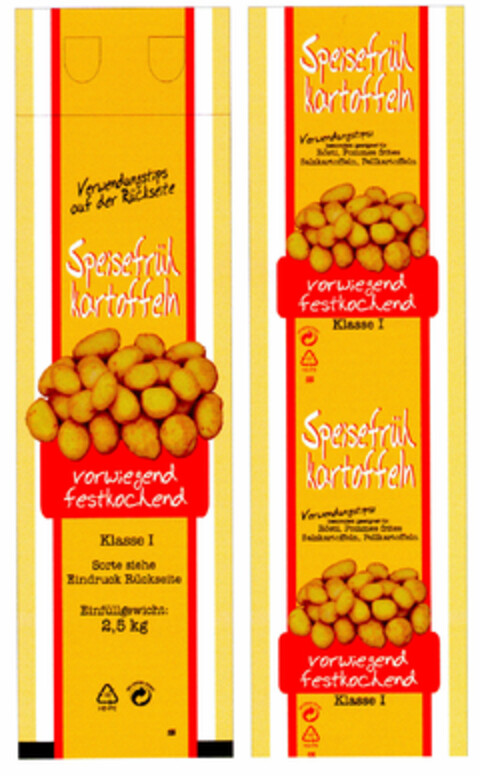 Speisefrühkartoffeln vorwiegend festkochend Logo (DPMA, 10.06.2000)