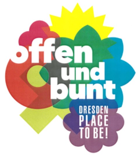 offen und bunt DRESDEN PLACE TO BE! Logo (DPMA, 12/22/2015)