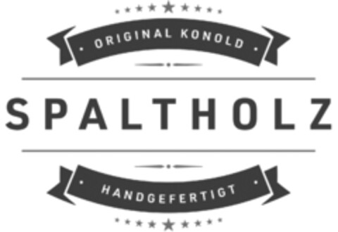 · ORIGINAL KONOLD · SPALTHOLZ · HANDGEFERTIGT · Logo (DPMA, 23.05.2019)